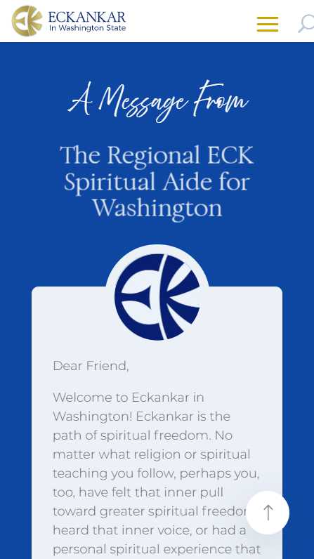 Eckankar in Washington State - mobile screenshot - message from RESA
