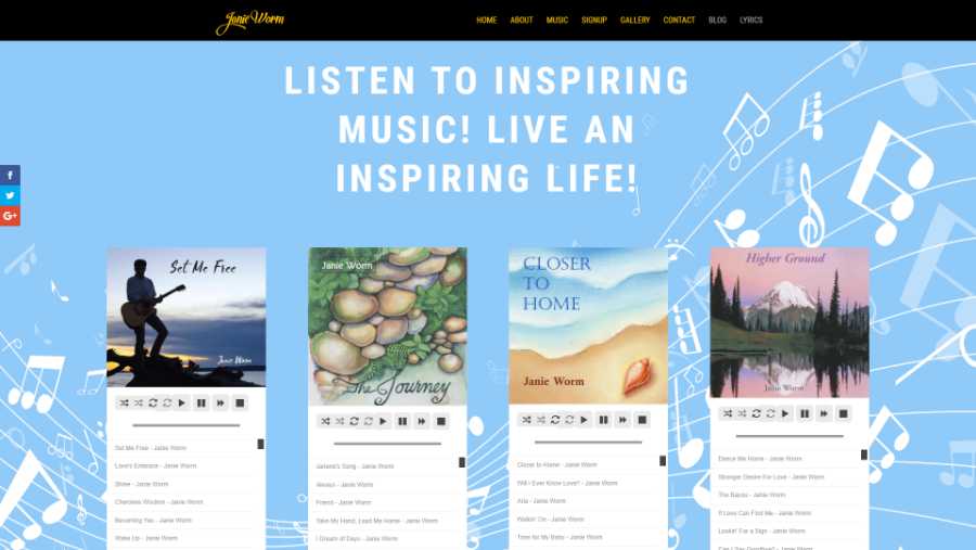 Janie Worm - desktop screenshot - music albums