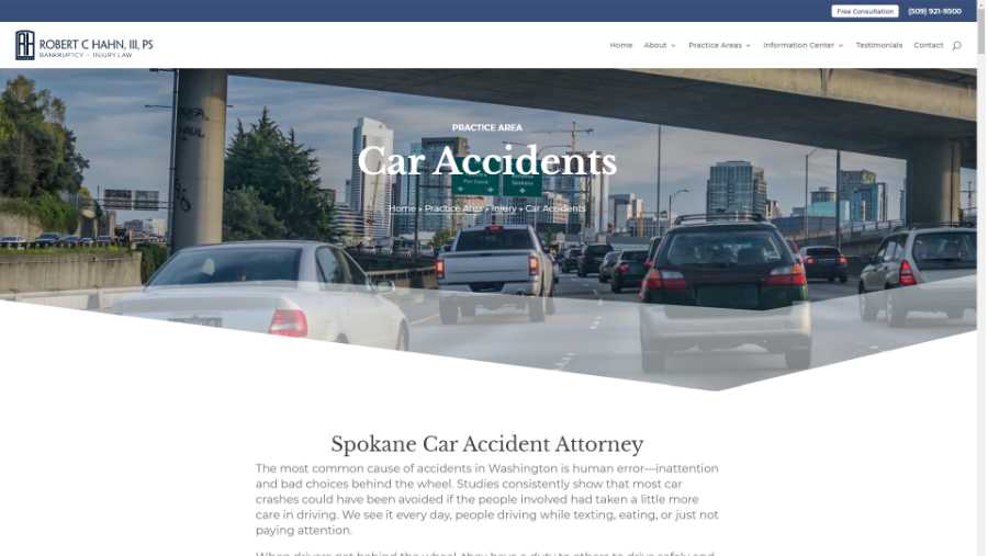 screenshot - car accidents page