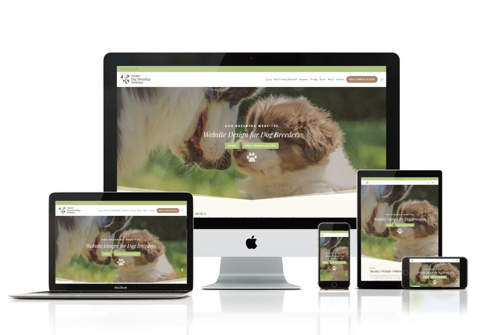 Turnkey Dog Breeding Websites device mockup